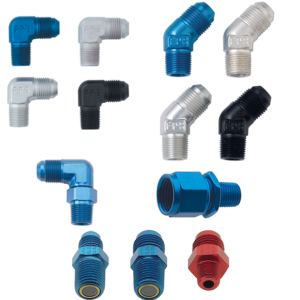 Fragola 482217 8 AN to 3/4 NPT Male 90 Degree Adapter Fitting Blue IMCA USRA