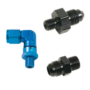Fragola Performance Systems 483303-BL –3 AN 90° Bulkhead Fitting, Black – Leak-Free Performance For Fuel, Steering & Brake Systems
