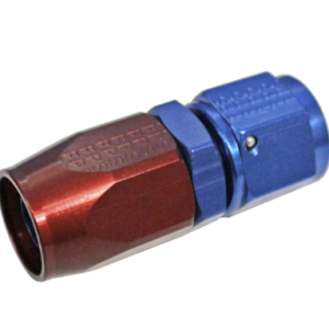 STRAIGHT POWER FLOW HOSE ENDS, RED/BLUE