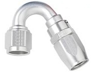 150 DEGREE POWER FLOW HOSE ENDS, CLEAR