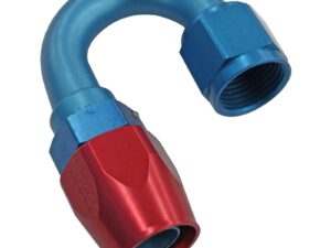 180 DEGREE POWER FLOW HOSE ENDS, RED/BLUE