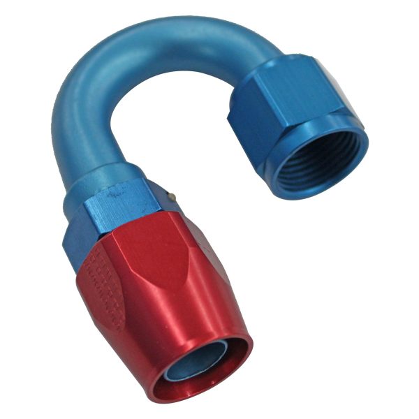 180 DEGREE POWER FLOW HOSE ENDS, RED/BLUE