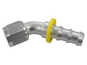 45 DEGREE PUSH-LITE HOSE ENDS, CLEAR