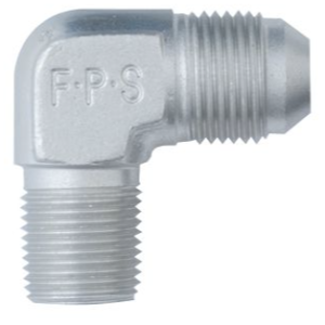 90 DEGREE, AN X NPT ADAPTERS, CLEAR