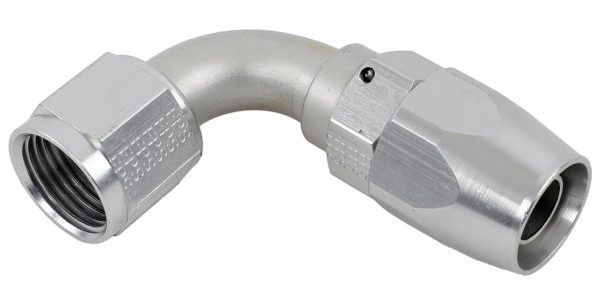 90 DEGREE POWER FLOW HOSE ENDS, CLEAR